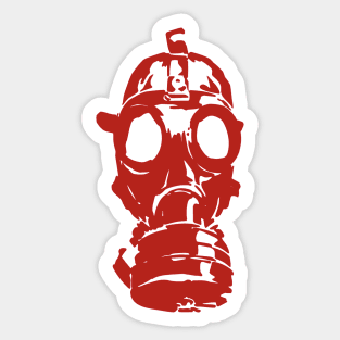 Vintage Gas Mask -- Red Edition Sticker